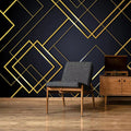 3D Wallpaper Golden Lines Series 