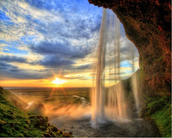 3D Wallpaper Custom Wallpaper Waterfall SKU# WAL0339