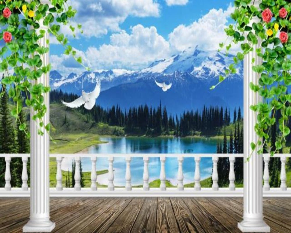 3D Wallpaper Custom Wallpaper Waterfall SKU# WAL0339