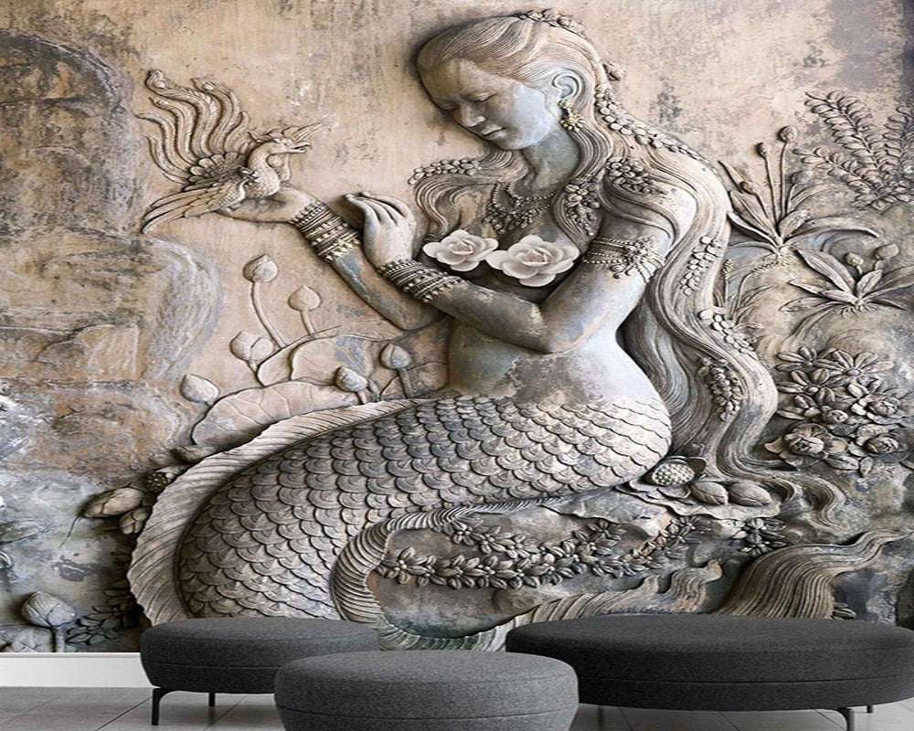 3D Wallpaper Stereo Sculpture SKU# WAL0233