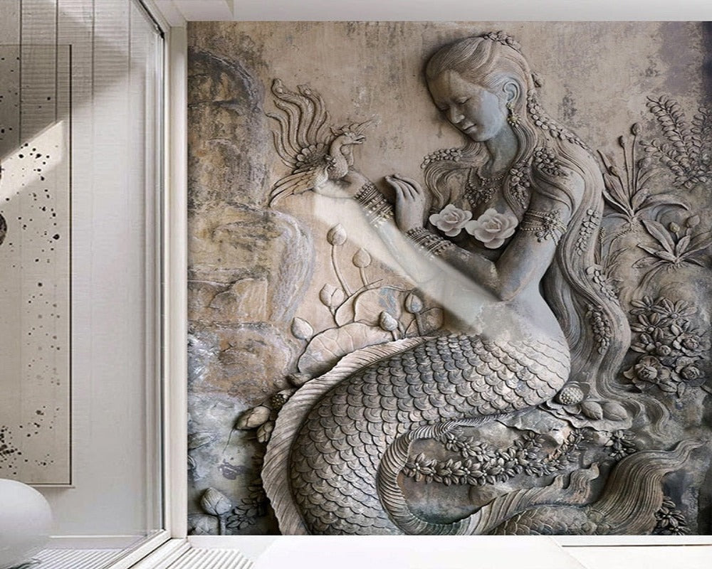 3D Wallpaper Stereo Sculpture SKU# WAL0233
