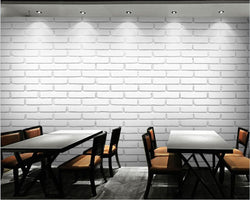 3D Wallpaper White Brick Parade