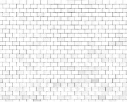 3D Wallpaper White Brick Parade SKU# WAL0279