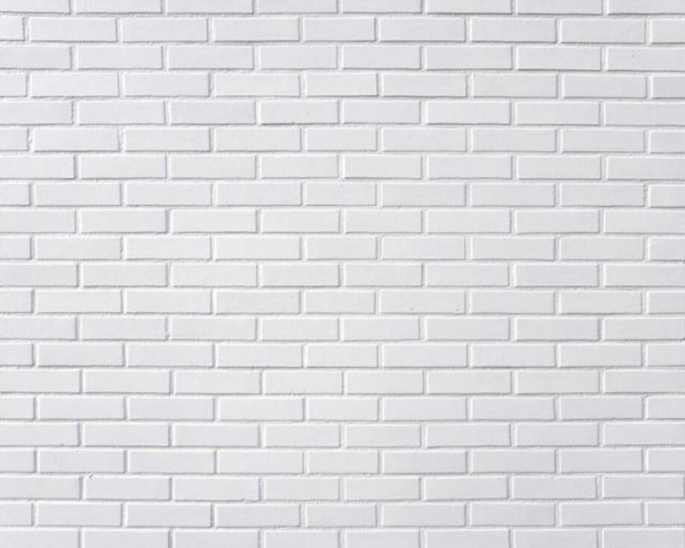 3D Wallpaper White Brick Parade SKU# WAL0279