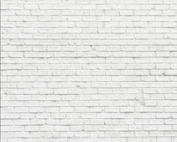 3D Wallpaper White Brick Parade SKU# WAL0279