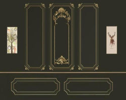 3D Wallpaper Euro Wall Framing SKU# WAL0121