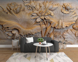 3D Wallpaper Lotus Leaf SKU# WAL0092