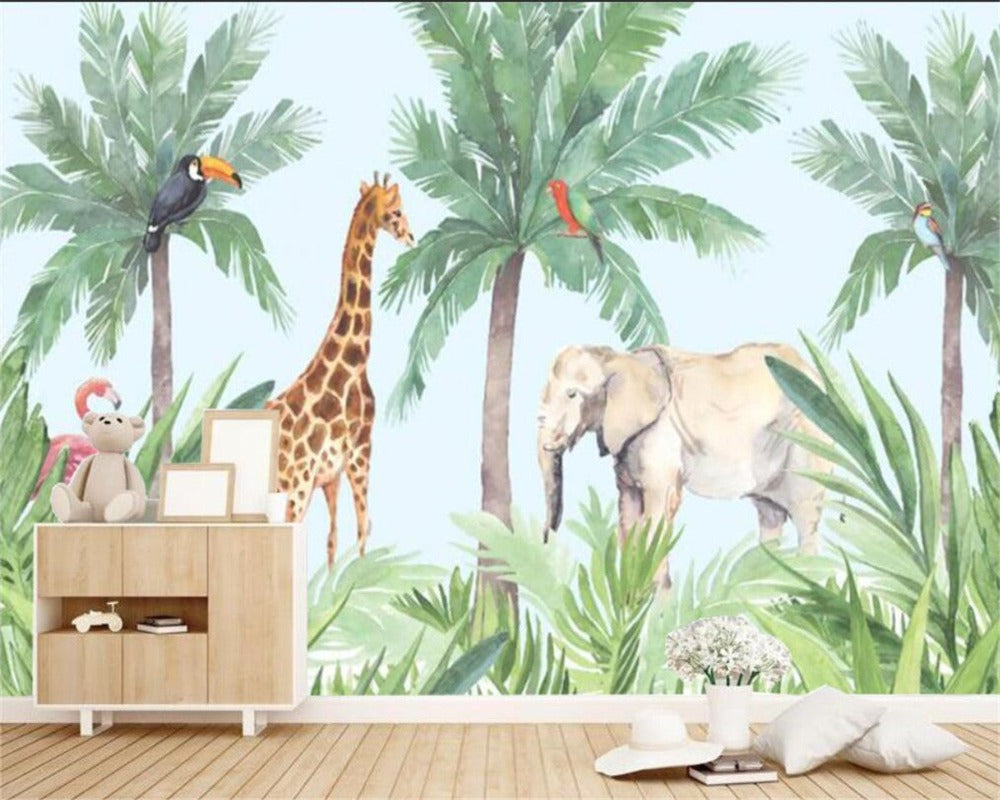 3D Wallpaper Rainforest Giraffe