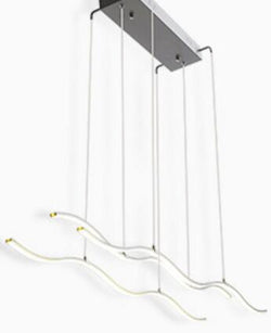 LED Water Waves Aluminum Pendant Island SKU# LIG0049