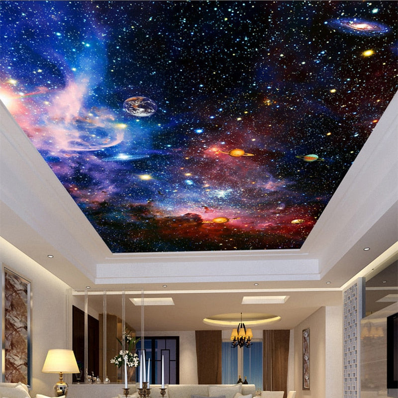 3D Ceiling Paper Cosmic Starry Sky SKU# WAL0174
