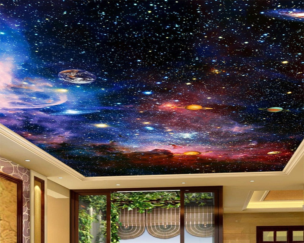 3D Ceiling Paper Cosmic Starry Sky SKU# WAL0174