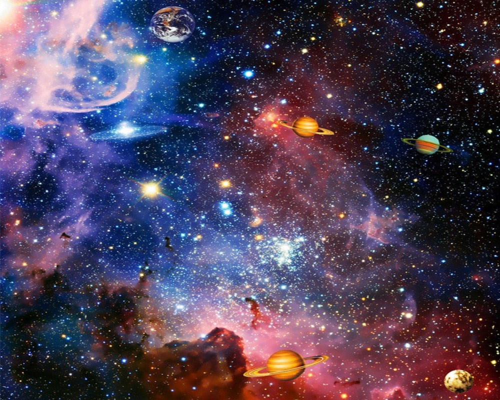 3D Ceiling Paper Cosmic Starry Sky SKU# WAL0174