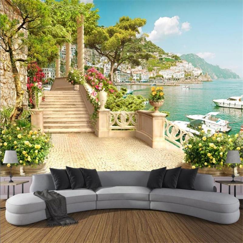 3D Wallpaper Garden Balcony SKU#WAL0051