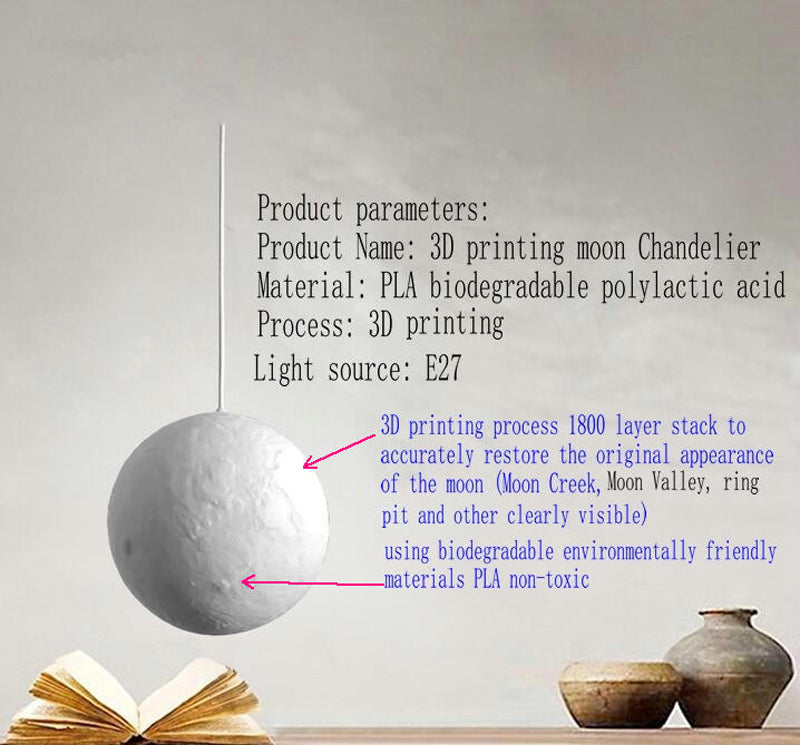 3D LED Pendant Moon Lights Restaurant/Bar SKU# LIG0004