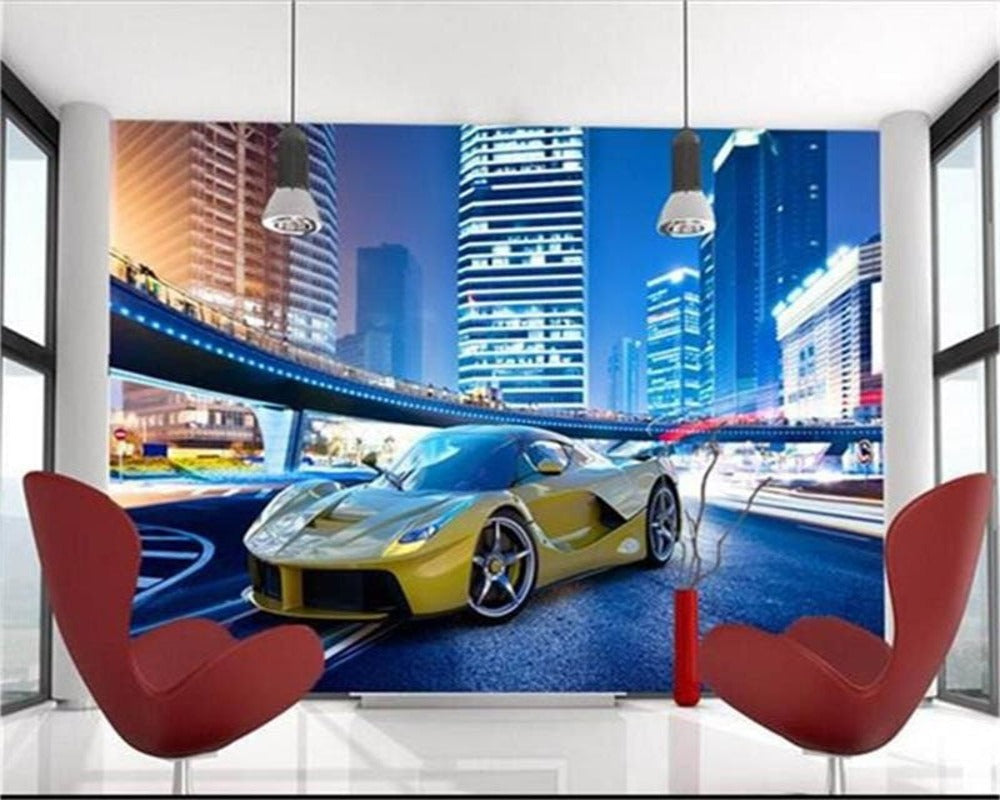 3D Wallpaper City Night Landscape