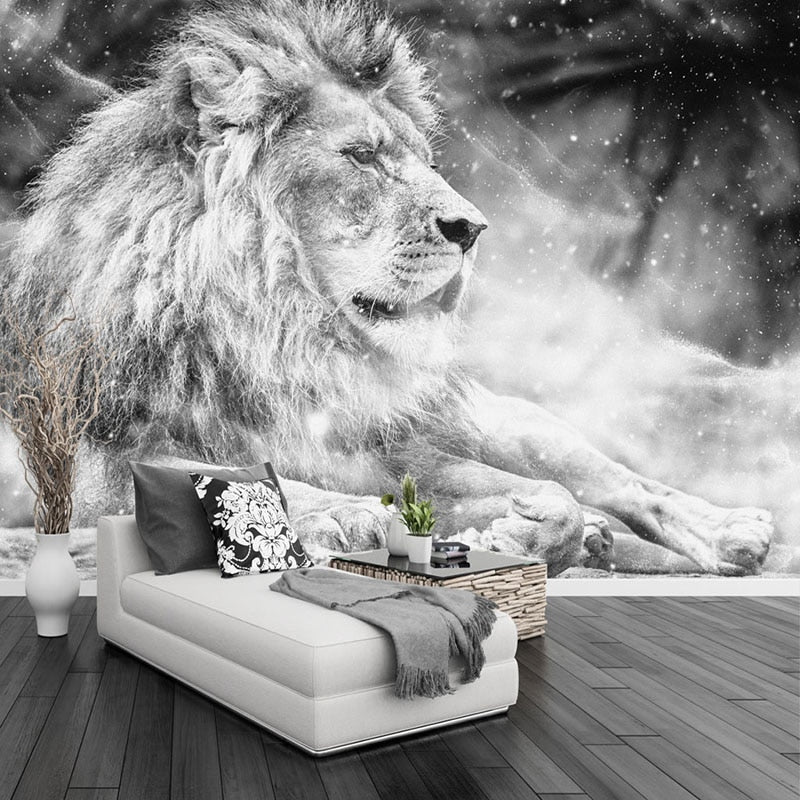 3D Wallpaper White Lion