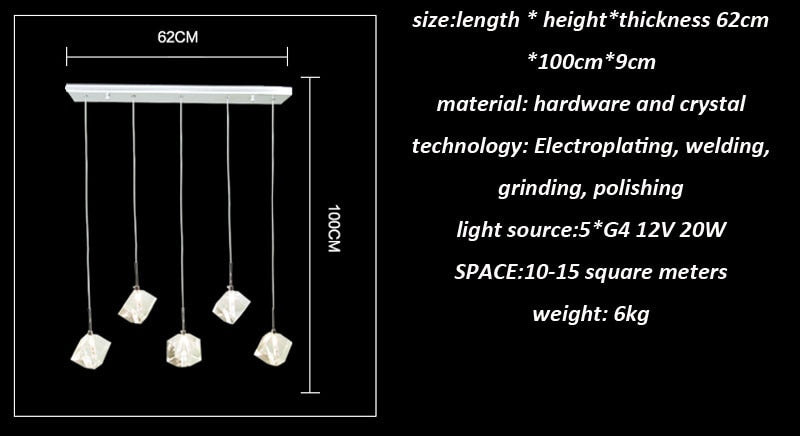 LED Diamonds in the Sky Polished Crystal Pendant SKU# LIG0044