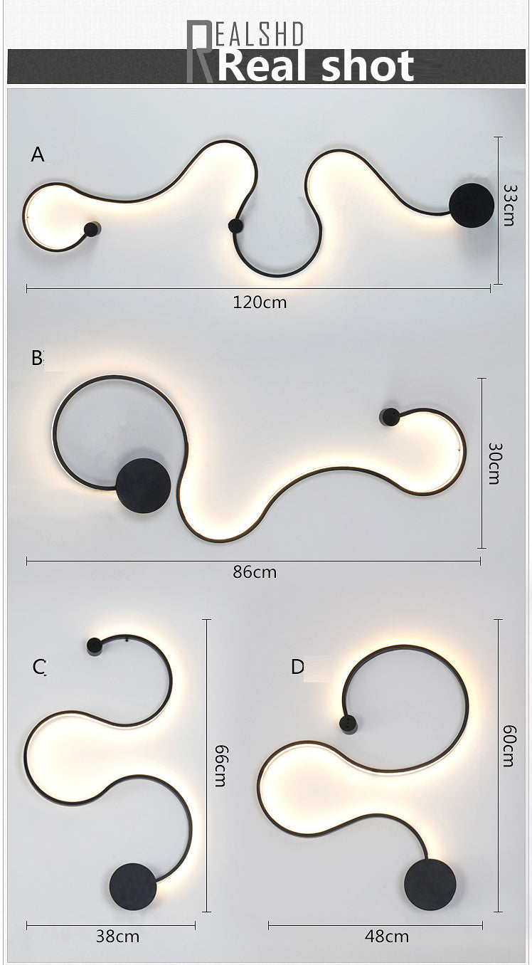 LED Rattlesnake Wall Sconce Aluminum Luminaire SKU# LIG0046