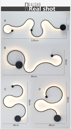 LED Rattlesnake Wall Sconce Aluminum Luminaire SKU# LIG0046