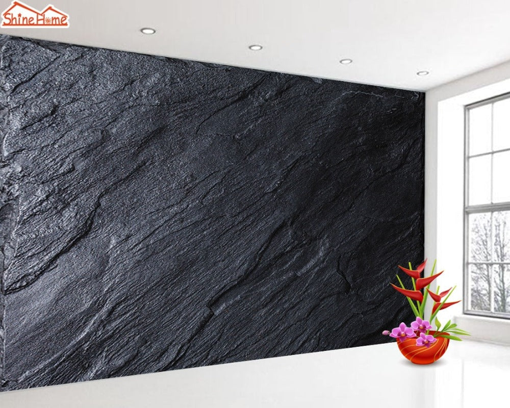 3D Wallpaper Black/Gray Marble