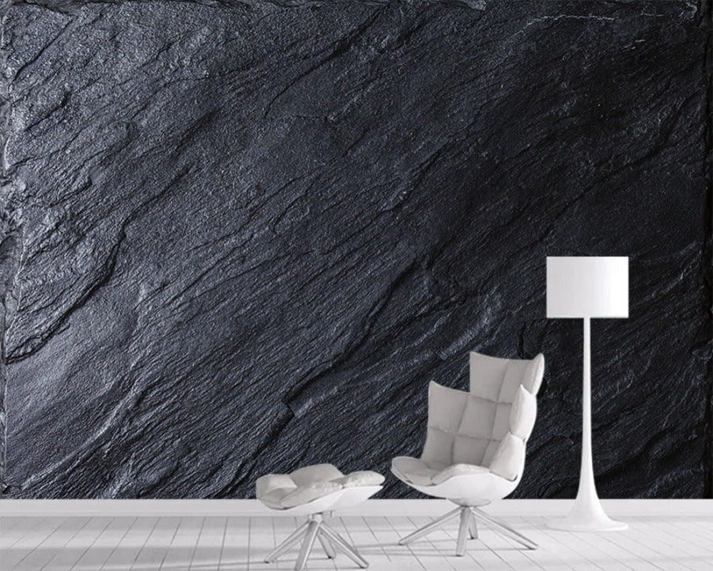 3D Wallpaper Black/Gray Marble