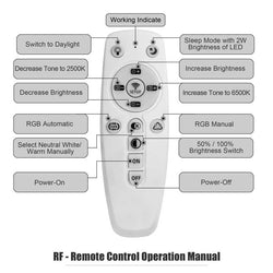 Moon Ceiling Remote Control White Interior SKU# LIG0002